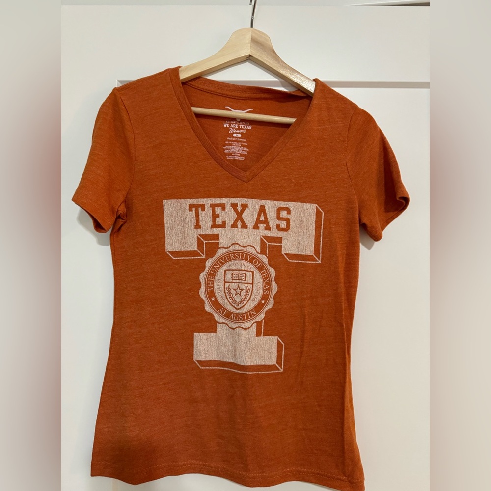 Fitted Texas Longhorns V Neck Tee